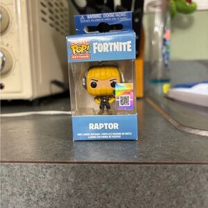 Funko Fortnite Raptor Pop! Keychain - Yellow and Black